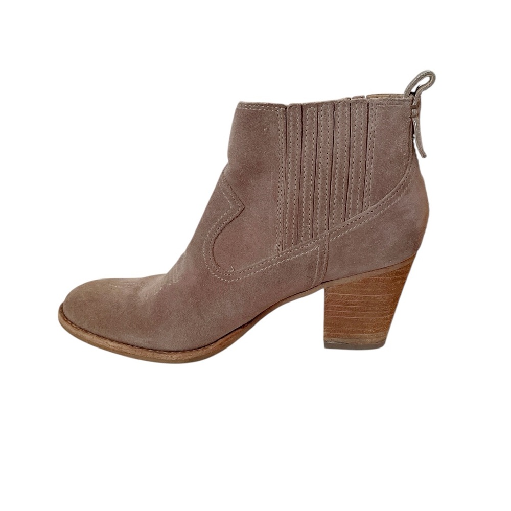 Dolce Vita Jenna taupe suede western ankle boots size 8.5 - Picture 4 of 7